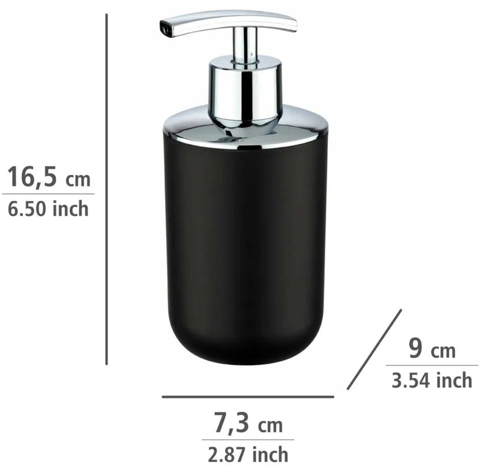 Čierny dávkovač mydla Wenko Brasil