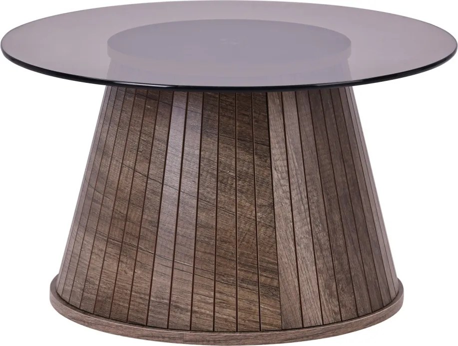 Okrúhly konferenčný stolík Foggia, 60 cm, dub