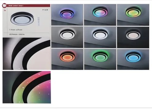 Paulmann 70544 - LED RGBW/22W Stmievateľné stropné svietidlo RAINBOW 230V + DO