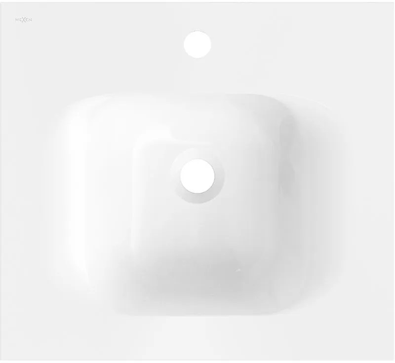 Mexen Vela, umývadlo na zapustenie 51 x 46,5 cm, biela lesklá, 25235000