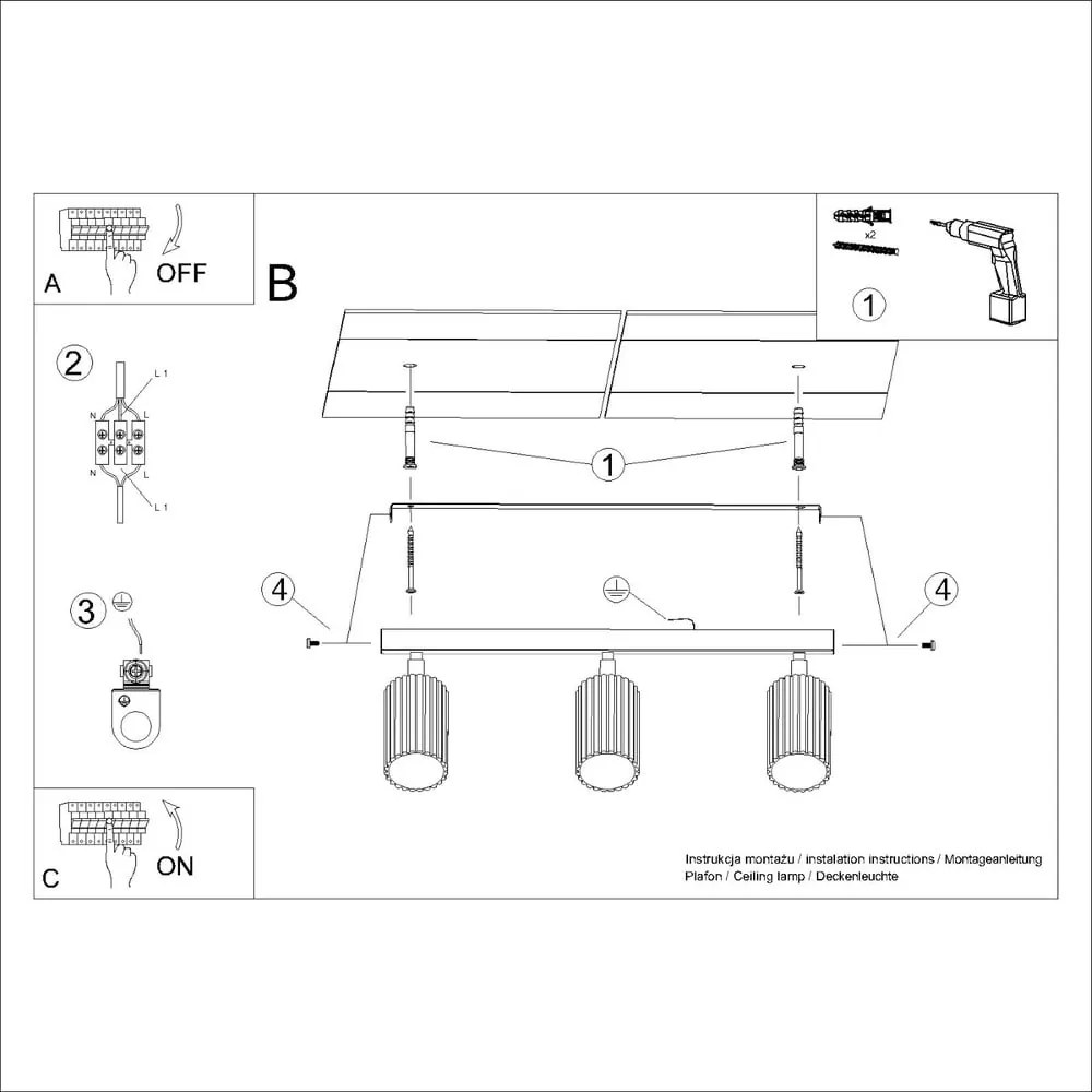 Krémovobiele bodové svietidlo 6,5x45 cm Gleam – Sollux