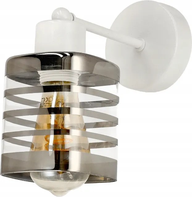BERGE LED nástenné svietidlo 1xE27 GLASS SHIELD stripes
