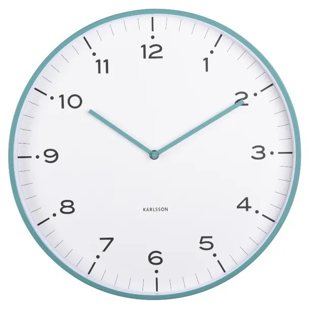 Karlsson 6011BL dizajnové nástenné hodiny modrá, pr. 40 cm