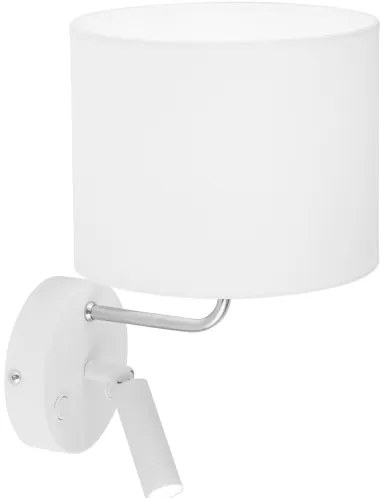 LED Flexibilné svietidlo RICHI 1xE27/15W/230V + LED/3W/230V biela