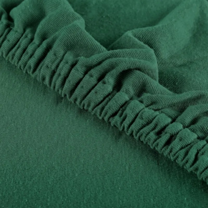 Plachta posteľná tmavozelená jersey EMI, Plachta 160x200