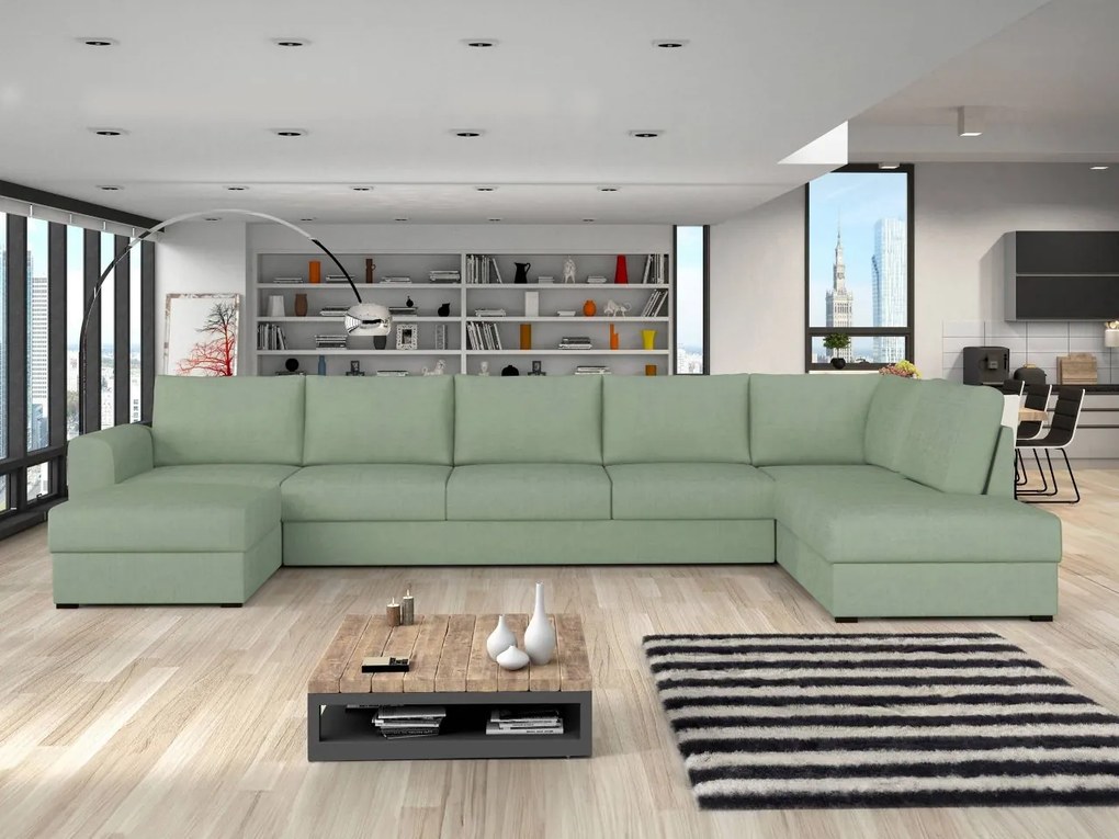 Sedacia súprava Szafran Large, Dostupné poťahy: Coral 45, Strana: Ľavá - U