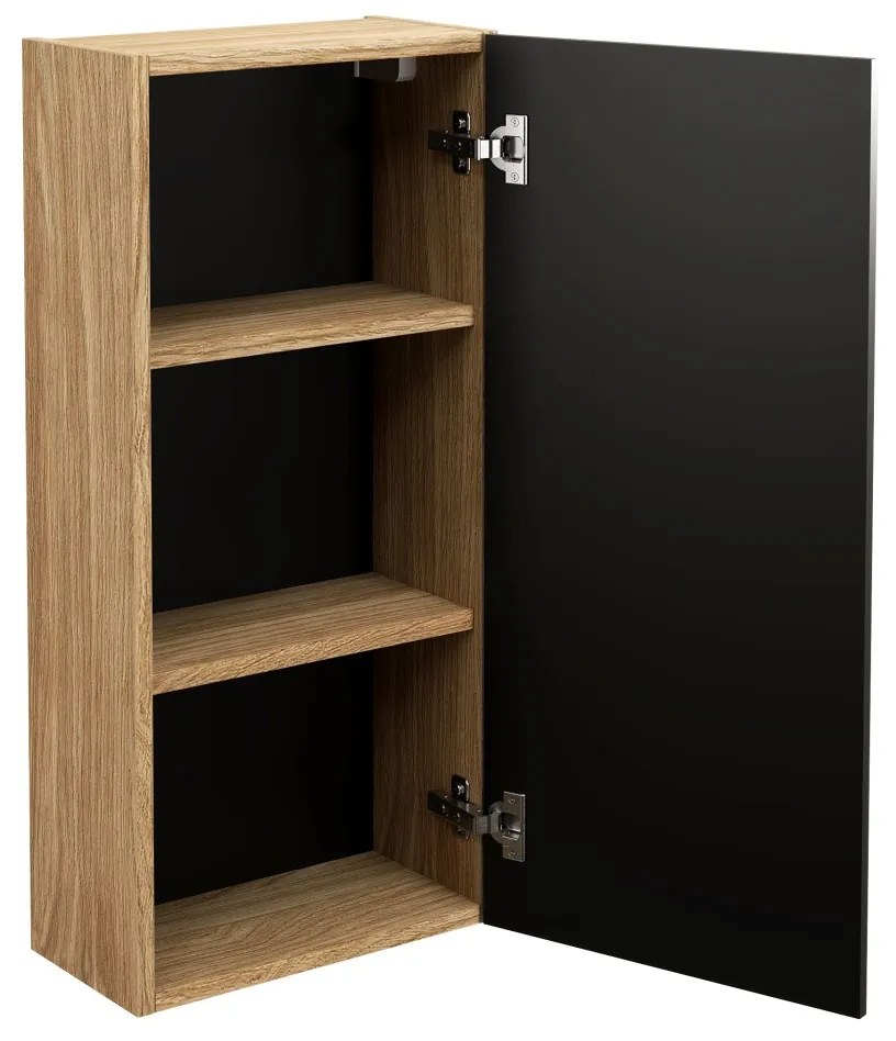 Skrinka pod umývadlo Casad 80 cm čierna/dub wotan