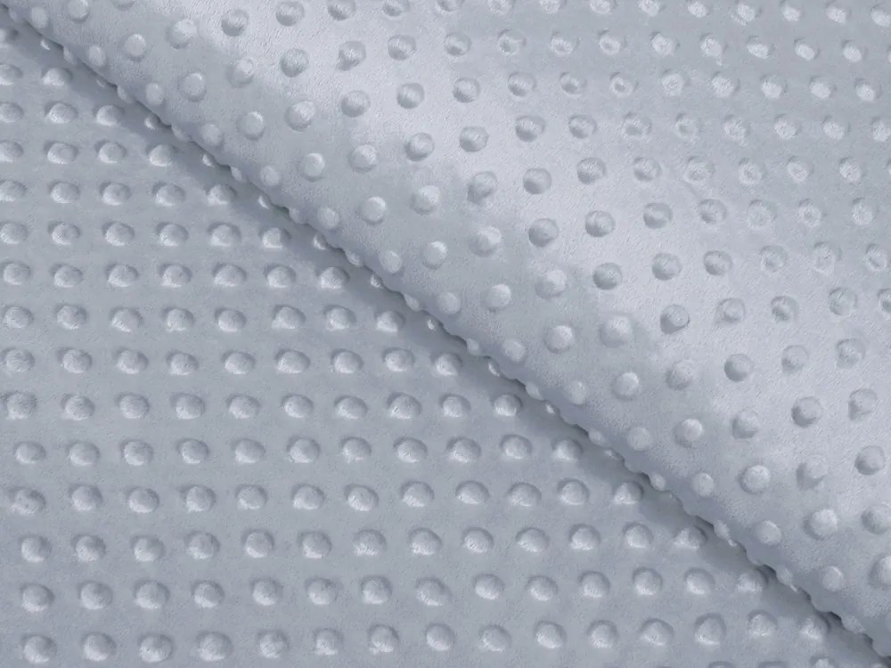 Biante Detské posteľné obliečky do postieľky Minky 3D bodky MKP-050 Striebornosivé Do postieľky 90x130 a 40x60 cm