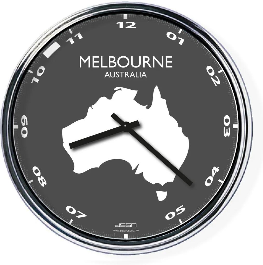 Kancelárske nástenné hodiny: Melbourne,  Výber farieb Tmavé
