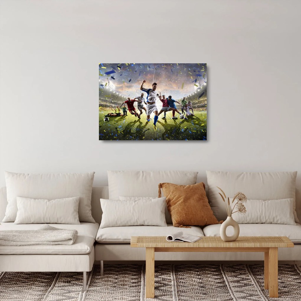 Sklenený obraz - Futbal (70x50 cm)