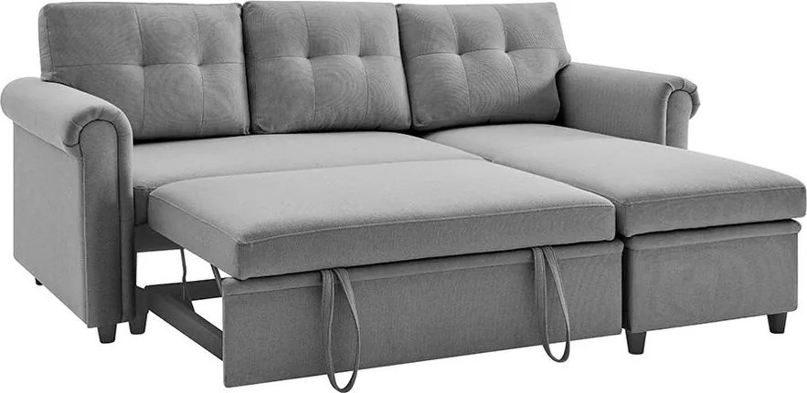 Rohová rozkladacia sedacia súprava Catini NESTA sivá