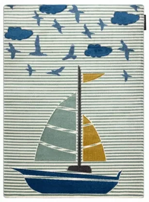 Koberec PETIT SAIL loďka - zelený