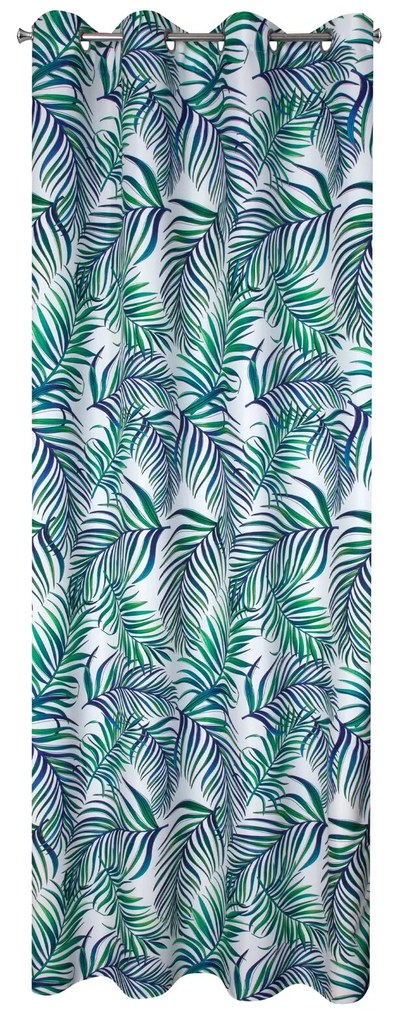ZÁVES NA KRÚŽKOCH PALMS 02 140X250 CM VZOROVANÁ
