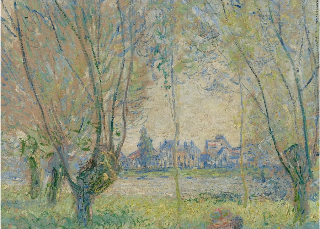 Obraz - Claude Monet, Woman Seated under the Willows, reprodukcia (70x50 cm)