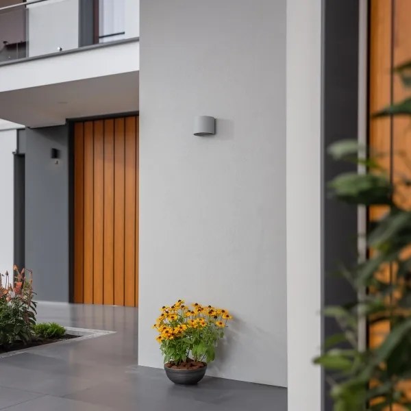 Brilagi - LED Vonkajšie nástenné svietidlo RONDO LED/6W/230V šedá IP54