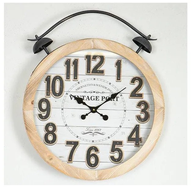 Nástenné hodiny 1xAA pr. 50 cm béžová