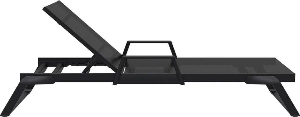 TROPIC ARM záhradné lehátko black/black