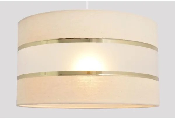 Luster na lanku HELEN 1xE27/15W/230V pr. 35 cm krémová/zlatá
