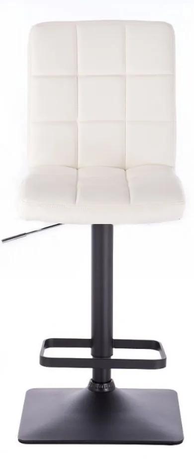 LuxuryForm Barová stolička TOLEDO na čierne podstave - biela