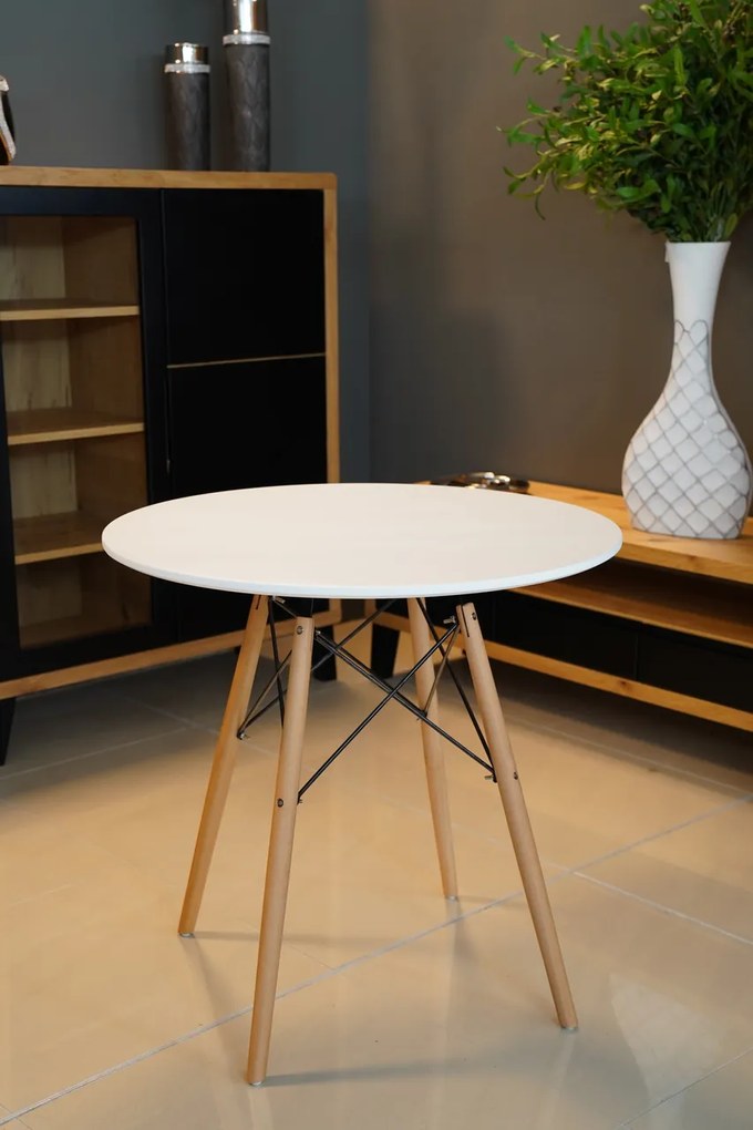 AKCIA Biely jedálenský stôl OSLO 90x90 II. akosť