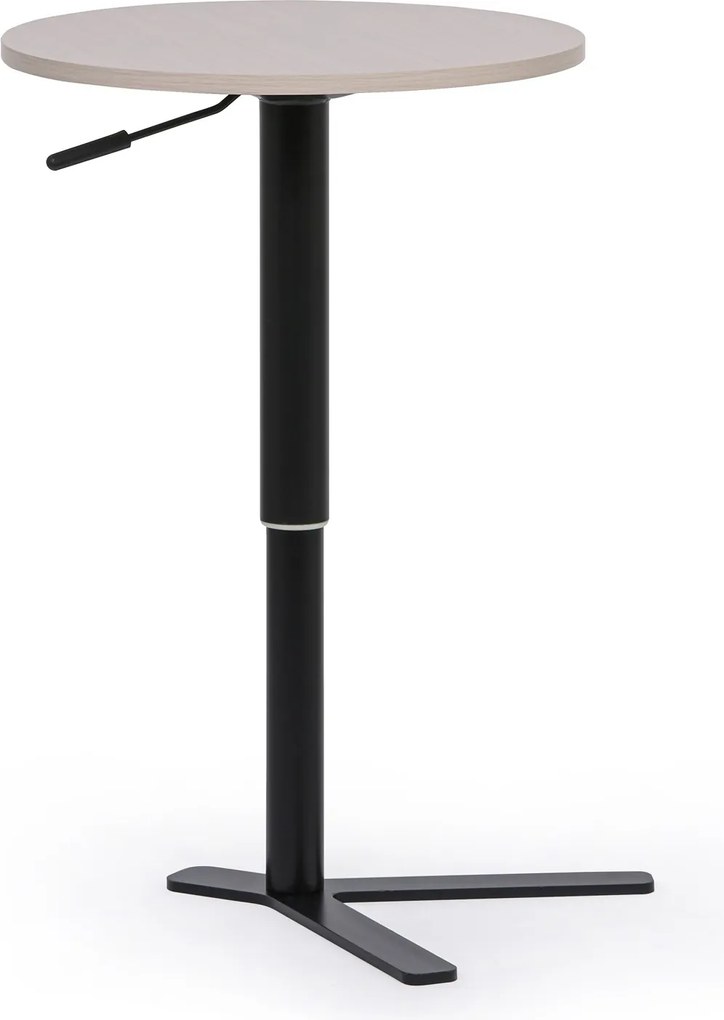 Odkladací stolík, výškovo nastaviteľný, 51-77 x 50 cm, dub biely