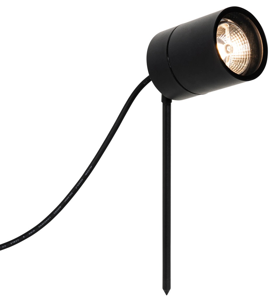 Moderné bodové čierne AR70 nastaviteľné IP44 - Solo