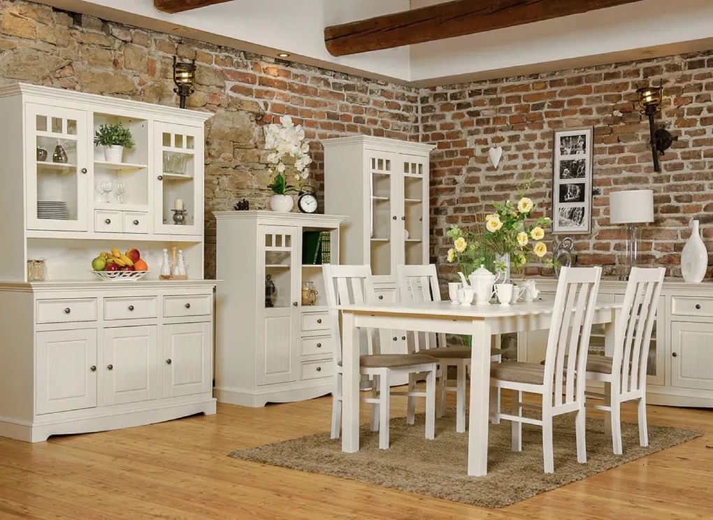 PROXIMA.store - Rustikálny kredenc - nadstavec na komodu 2S.2 - BELLUNO ELEGANTE FARBA: biela