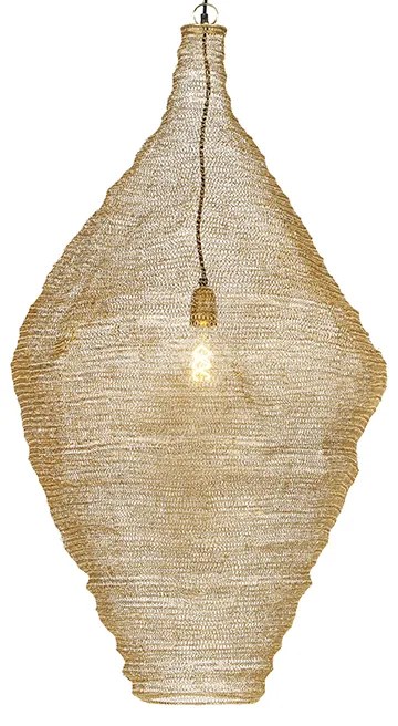 Orientálne závesné svietidlo zlaté 60 cm - Nidum L