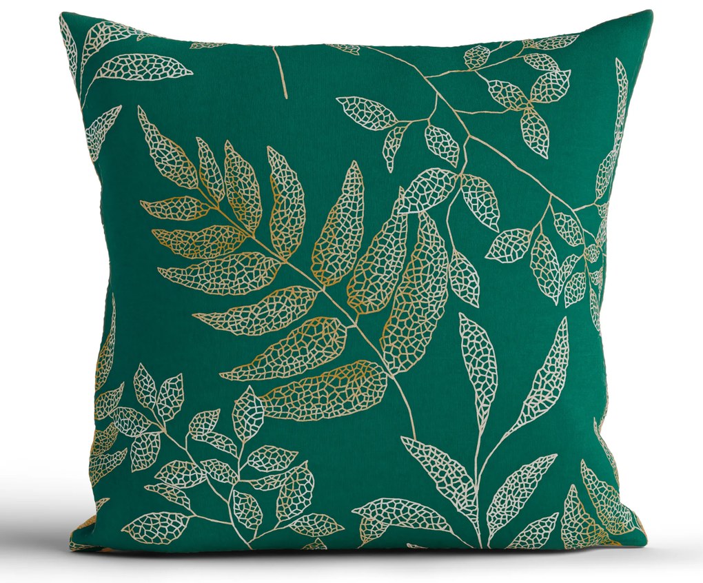 Bavlnená obliečka na vankúš Renforcé 40 × 40 cm - Gabriela tmavo zelená