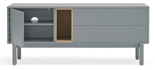 Modrý/sivý TV stolík 140x56 cm Corvo – Teulat