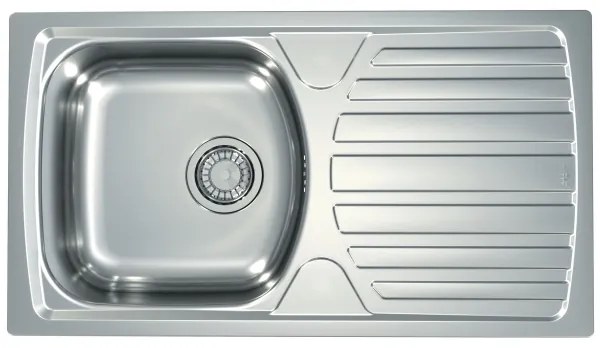 ALVEUS SETA259 - Kuhinjsko pomivalno korito BASIC + kuhinjska mešalna pipa RIVIERA 14,8 cm saten/krom