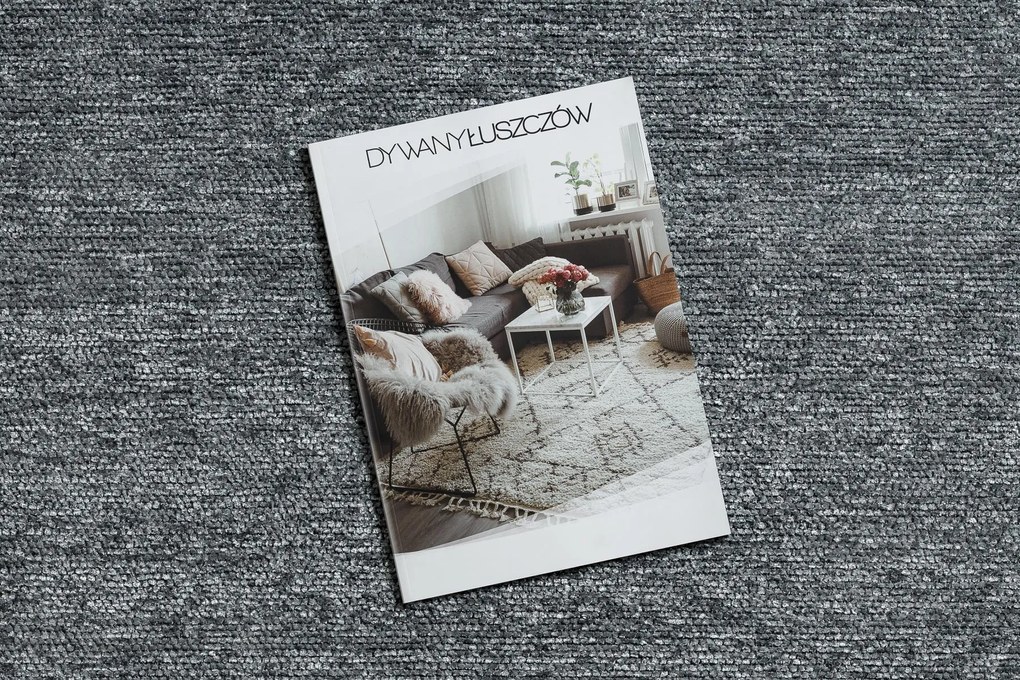 Koberec FLORENCE 24021 Jednofarebný, glamour, plocho tkaný, sivý