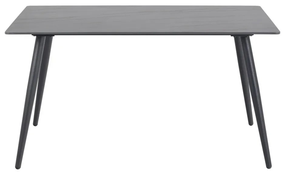 Čierny stôl s keramickou doskou Actona Wicklow, 80 x 140 cm