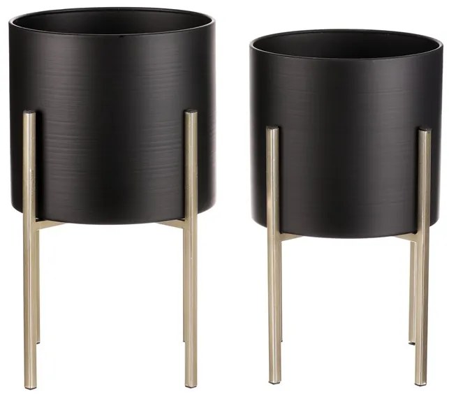 Autronic BONTEC Stojan - kovový, okrúhly, čierny mat, cena za sadu 2 ks Farba: Čierna