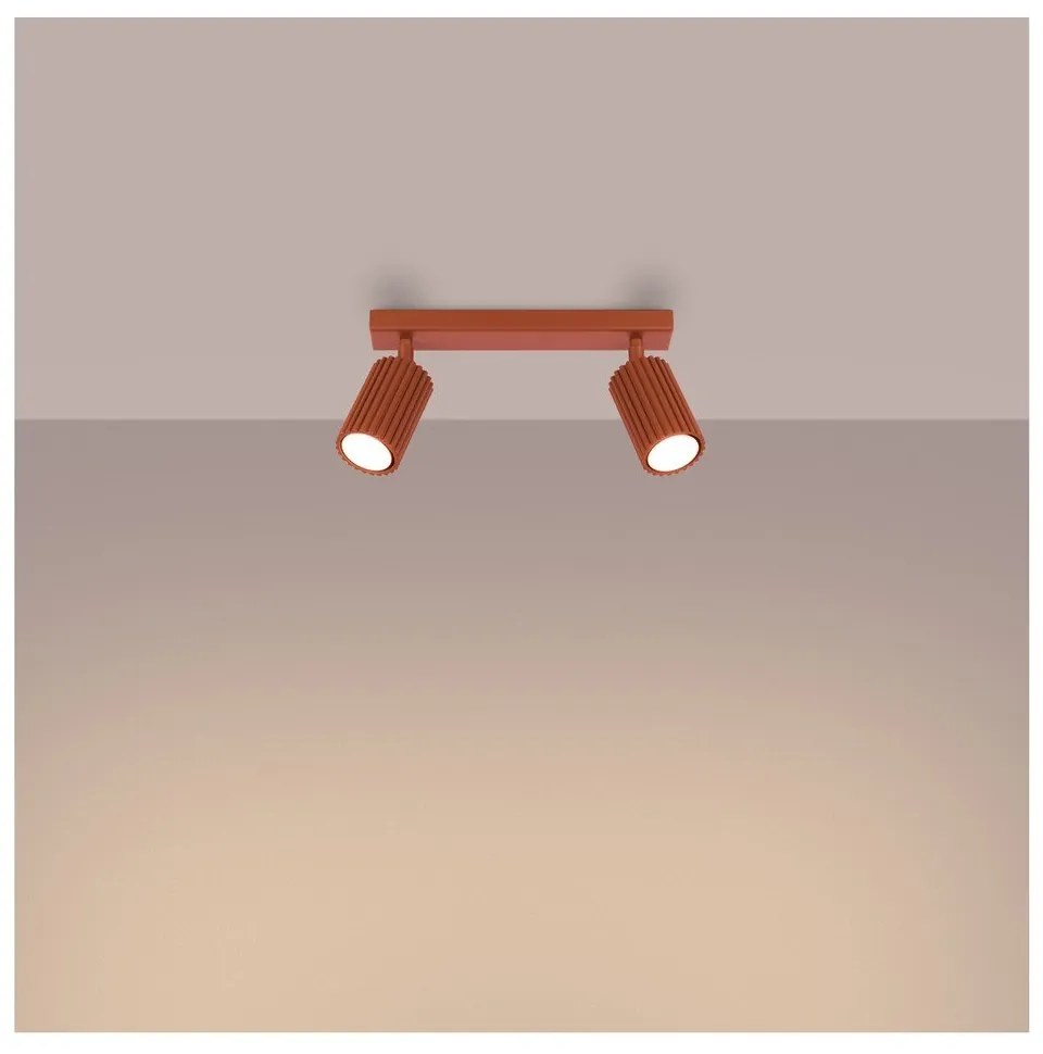 Bodové svietidlo v tehlovej farbe 6,5x30 cm Gleam – Sollux