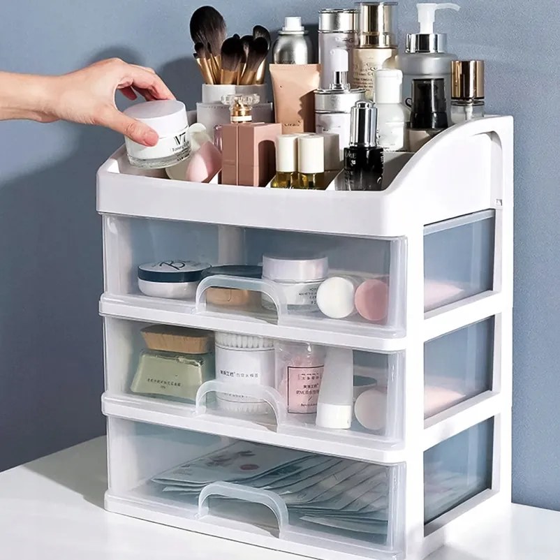 Organizer na kozmetiku 26,5 x 17 x 23,5 cm - biely