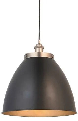 Endon 98749 - Závesné svietidlo na lanku FRANKLIN 1xE27/10W/230V čierna/mosadz