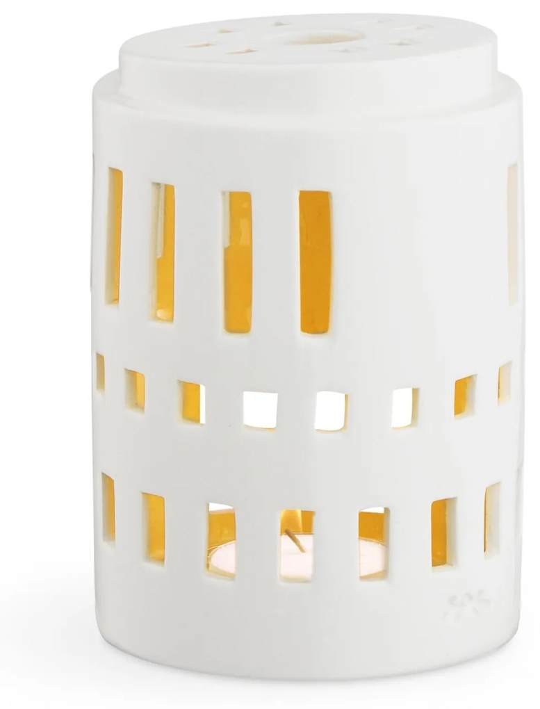 Biely keramický svietnik Kähler Design Urbania Lighthouse Little Tower
