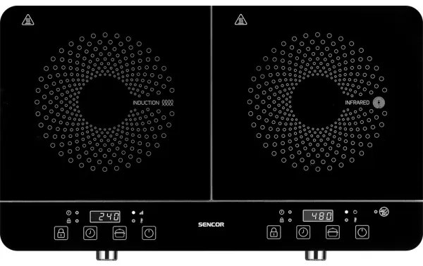 Sencor - Dvojzónový indukční varič s LCD displejom 3400W/230V