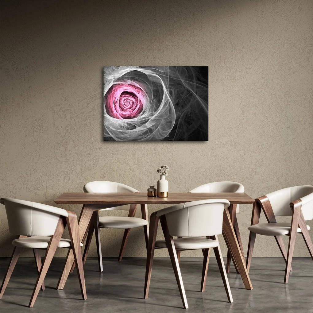 Obraz - Abstraktné ruže, fuchsiová (70x50 cm)