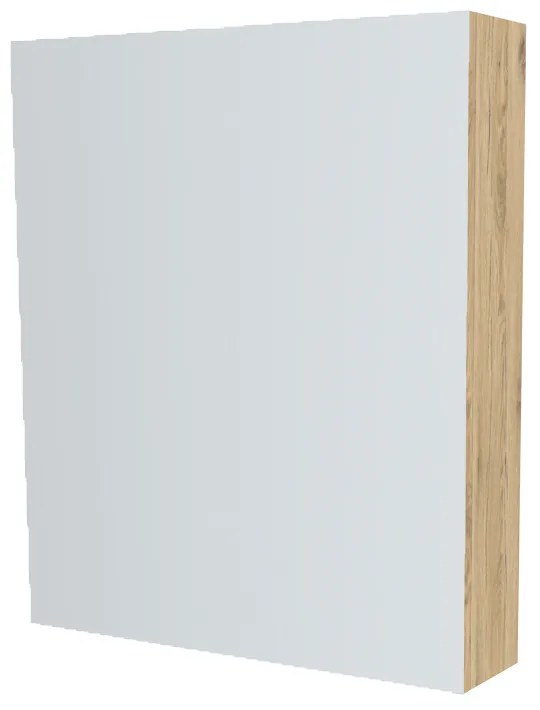 Mereo, Mereo Kúpeľňová zrkadlová skrinka 60 cm, galerka, 1x dvierka ľavá, Multidecor, Dub San remo sand, MER-CN798G61DSAN