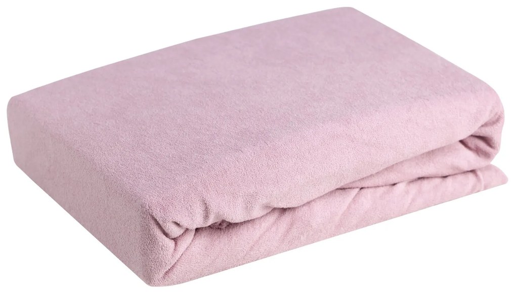 FROTÉ PRESTIERADLO 180X200 CM, VÝŠKA 20 CM PÚDROVO RUŽOVÉ