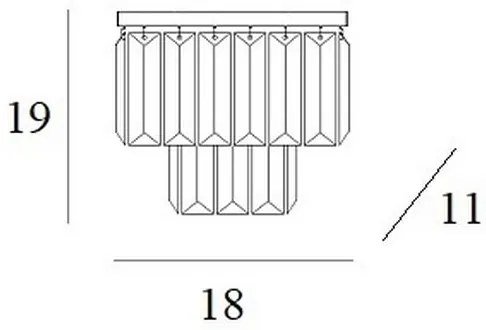 MAXLIGHT W0288 - Nástenné svietidlo MONACO 2xG9/40W/230V zlatá