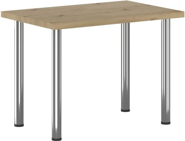 Vintino Jedálenský stôl LUNARO 101 × 67 cm – dub artisan / chróm