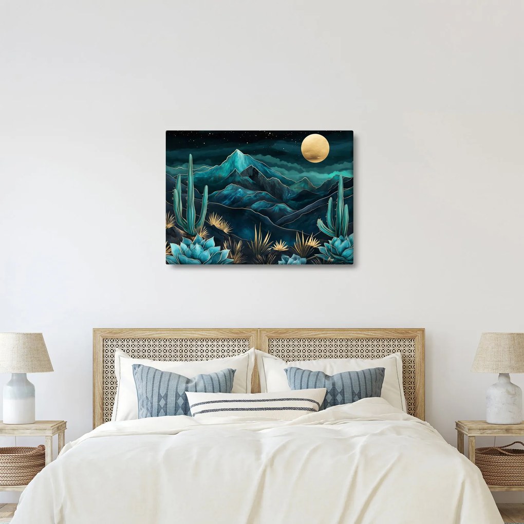Obraz - Tyrkysová noc (70x50 cm)