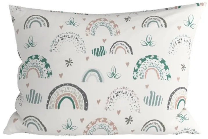 Sada 2 ks dekoračných obliečok na vankúš RAINUBI 40x60 cm, biela