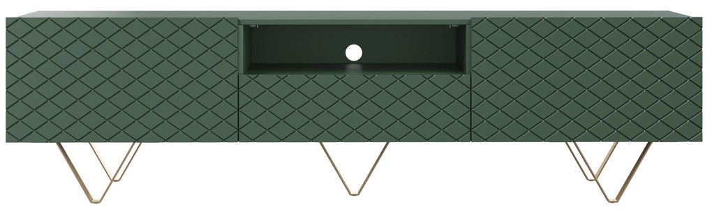 TV stolík Scalia s otvorenou policou 190 cm - labrador mat / čierne nožičky
