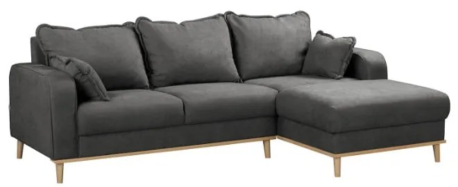 Tmavosivá rohová pohovka (pravý roh) Beata - Ropez