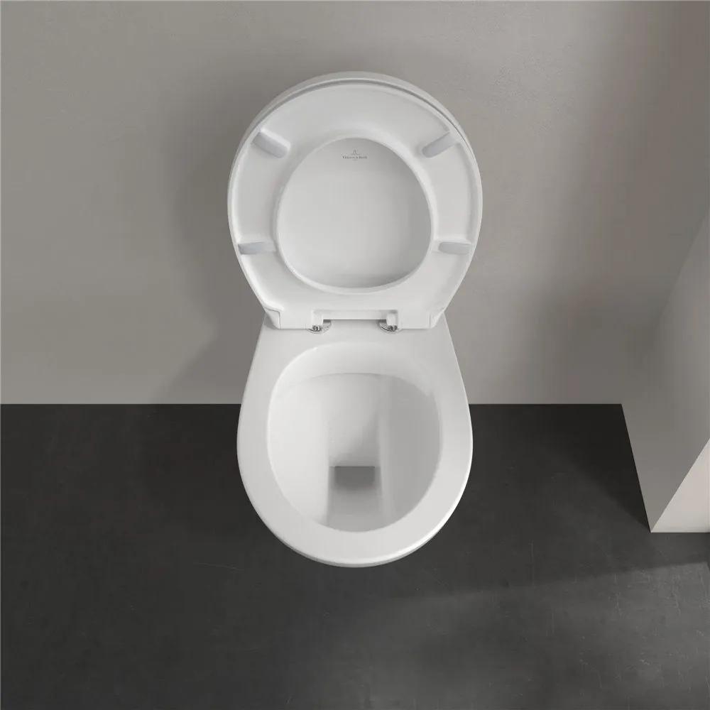 VILLEROY &amp; BOCH O.novo Combi-Pack, závesné WC s DirectFlush + WC sedátko s poklopom, s QuickRelease a Softclosing, biela alpská, 7682HR01
