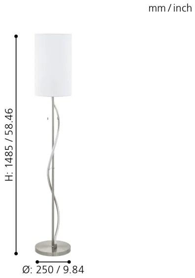 Eglo 98309 - LED Stojacia lampa ESPARTAL 1xE27/60W/230V + LED/11,8W